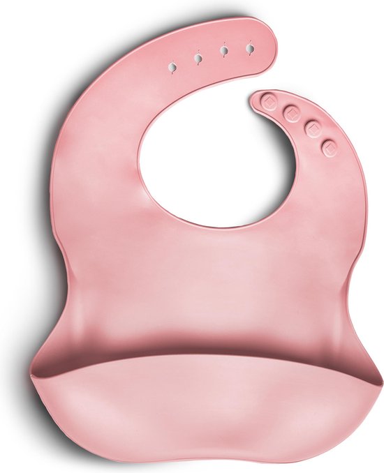 Telano® Slabbetje met Opvangbakje Roze - Siliconen Slabber Baby Peuter - Verstelbaar en Waterproof - Kraamcadeau Jongen en Meisje van T