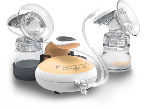 TensCare Nouri Duo-Borstkolf - Dubbele Elektrische Borstkolf met 17 Zuigniveaus en 4 Frequenties | Stil, BPA-vrij met Nachtlicht en LCD Display | Voor Efficiënt en Comfortabel Afkolven Dag en Nacht van T