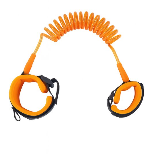 THAR Kinderveiligheid Polsbandje 2 Meter – Anti-Verlies Looplijn met Klittenbandsluiting – Kindertuigje voor Peuter & Baby – Sterk, Comfortabel en Veilig – Ideaal voor Drukke Omgevingen - Oranje van Merkloos