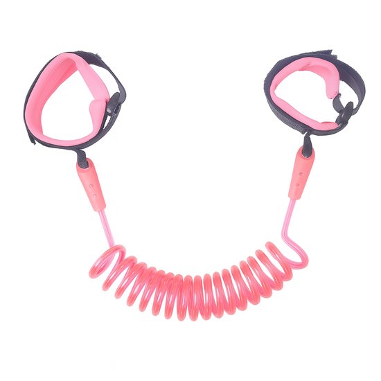 THAR Kinderveiligheid Polsbandje 2 Meter – Anti-Verlies Looplijn met Klittenbandsluiting – Kindertuigje voor Peuter & Baby – Sterk, Comfortabel en Veilig – Ideaal voor Drukke Omgevingen - Roze van Merkloos