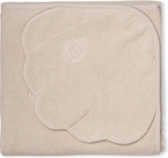 That's Mine Hoodel towel Shell dusty sand - Badcape - handdoek _ 90 X 90 cm van T