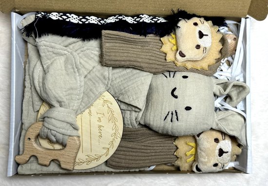 The Baby Supply Kraamcadeau box doekje jongens van T