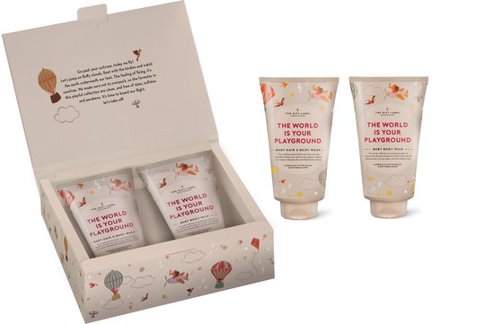 The Gift Label - Gift Box Baby - The World Is Your Playground - Baby geschenkset