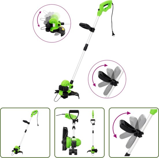The Living Store Telescopische Tuintrimmer - Grastrimmer - 290 mm - 550 W van The Living Store