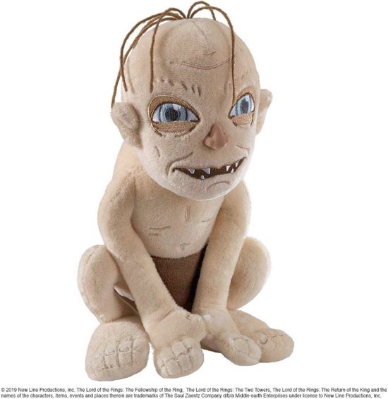 The Noble Collection The Lord Of The Rings Pluche knuffel Gollum 23 cm Bruin van the