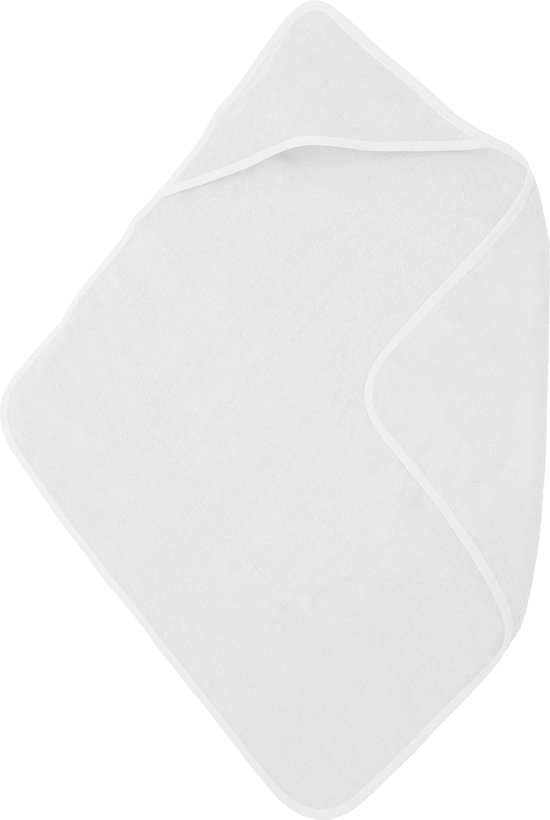 The One Towelling Baby Badcape - 75 x 75 cm - Badponcho - Hoge vochtopname - 100% Gekamd katoen - 450 gr/m² - Wit van The One