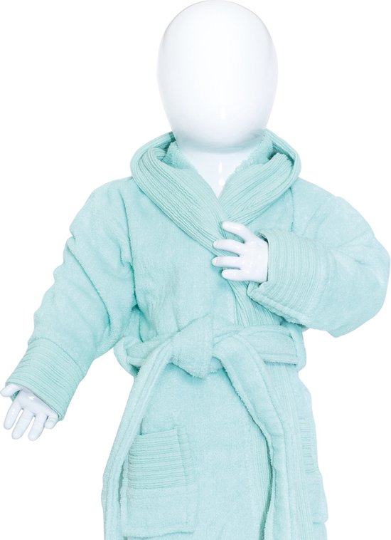 The One Towelling Baby Badjas - Maat 68/74 - Kamerjas - 100% Gekamd katoen - Mint van The One