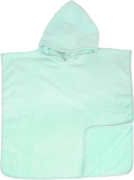 The One Towelling Baby Poncho - 55 x 55 cm - Badcape - Gekamd Katoen - One Size - Mint van The One