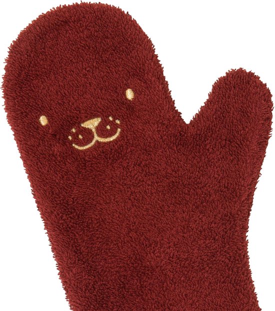 The Original Baby Shower Glove, The Original/Douche Washandje/Lange Washand - Nifty - Washandjes - Baby Washandje - Rode Zeehond van Nifty