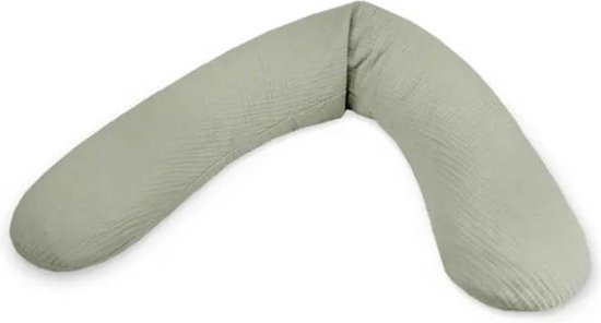 THERALINE voedingskussen Original met een zachte hoes van muslin - Sage van T