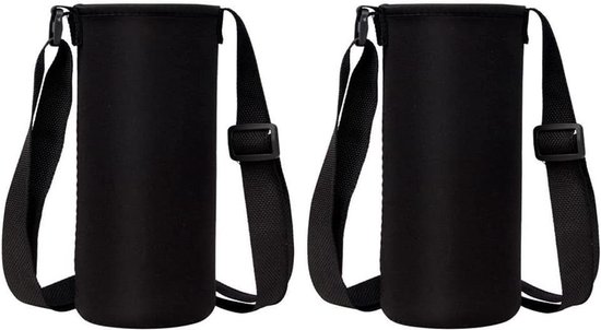 Thermische Fles Sleeve met Pouches, Isolerende Flessentas van Neopreen, Verstelbare Schouderband en Deksel voor Waterflessen