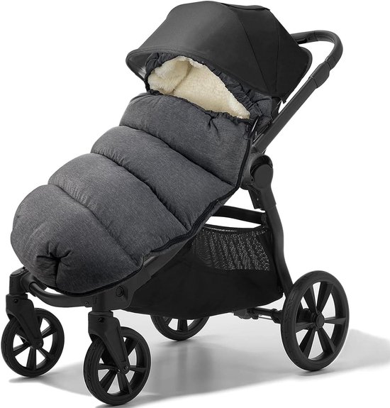 Thermo-voetenzak Kinderwagen - Baby Slaapzak - Warm Blijven - Afneembare Voering - 100 cm Lang - Grijs