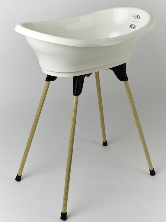 Thermobaby Vasco - baby badje met standaard - lelie wit van Merkloos