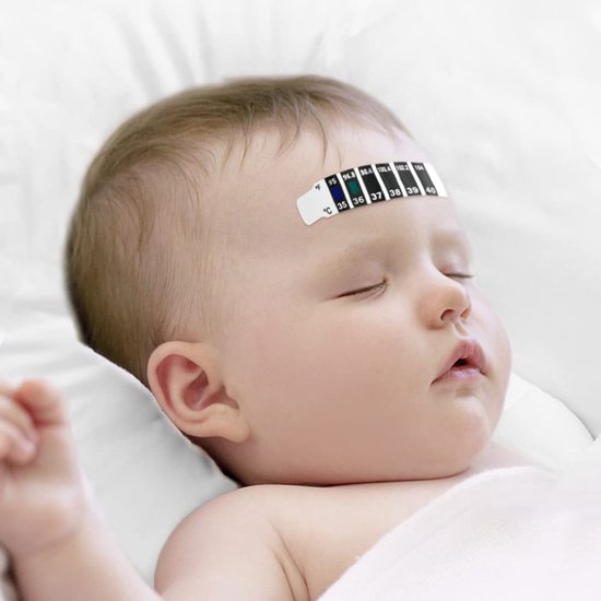Thermometerstrips, draagbaar, herbruikbaar, voor het controleren van de temperatuur van baby's, volwassenen, reisthermometers voor handtas, 10 stuks