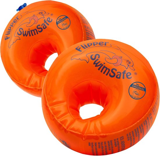 Thijox - Flipper Swimsafe Watervleugels voor Baby's 12+ Maanden, Veilig Zwemhulpmiddel met Onbreekbare PE-Schuim Kern, Blauw Veiligheidsventiel, Ideaa