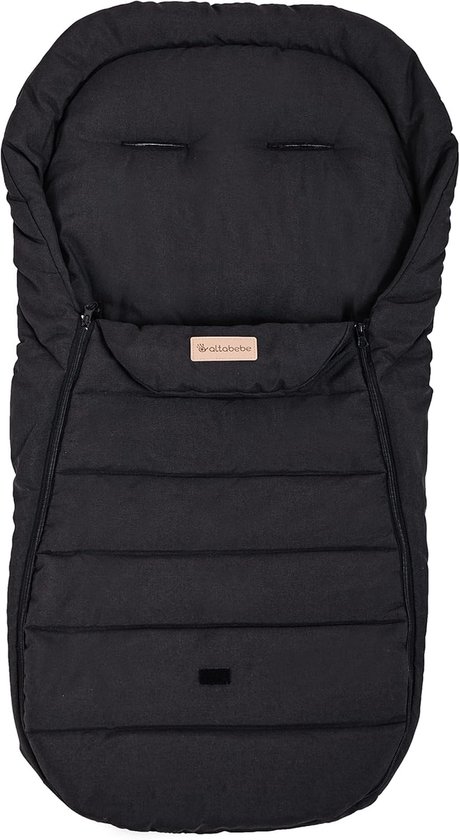 Thijox - Overgangsvoetenzak Kinderwagen Zwart - Altabebe AL2450L-34 - Ideaal voor Zomer - Verstelbare Bovendeken - Geschikt voor Buggy's en Joggers -