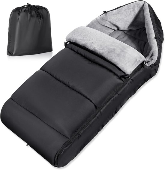 Thijox - Universele Voetenzak voor Kinderwagen, Waterdichte Winter Voetenzak, Aanpasbare Rits, Warm Kationisch Weefsel, Elegant Nero, Ideaal voor Bugg van Thijox