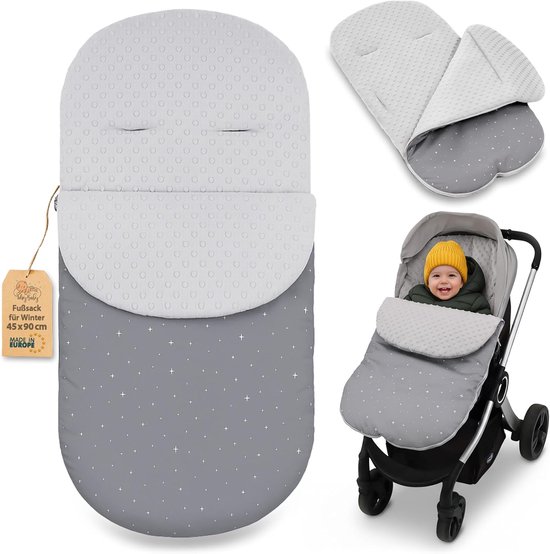 Thijox - Voetenzak Kinderwagen en Buggy voor de Winter 90x45 cm - Warme Inleg Omslagdeken Baby Accessoire Minky Oeko-Tex Certificaat Galaxy - Ideaal v