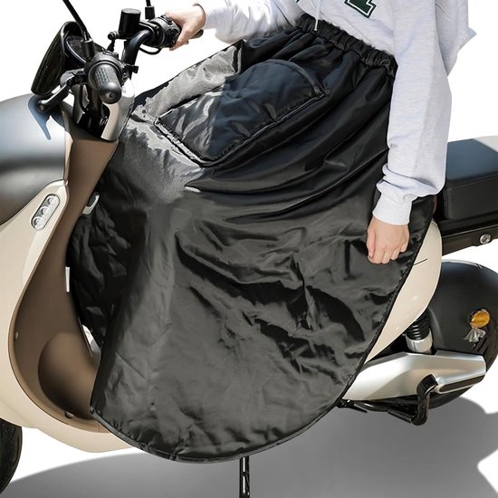 Thijox - Voetenzak voor scooter, waterdicht en winddicht beendeken, warme motorbeenafdekking voor koude winterdagen, universele maat, zwart, ideaal vo