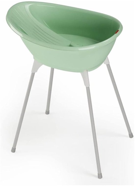 Thuys – Baby Badje Met Standaard – Baby Badje – Inklapbaar Bad – Met Badstandaard Voor 0 - 12 Maanden – 28 x 25 x 25cm – Groen