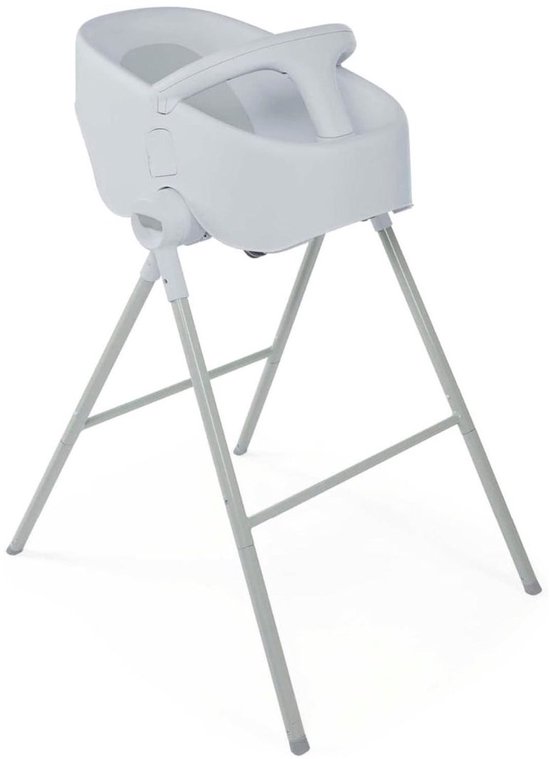Thuys – Baby Badje Met Standaard – Inklapbaar Bad – Met Badzitje – Van 0 – 12 maanden – 55 x 70 x 107cm – Grijs van Merkloos