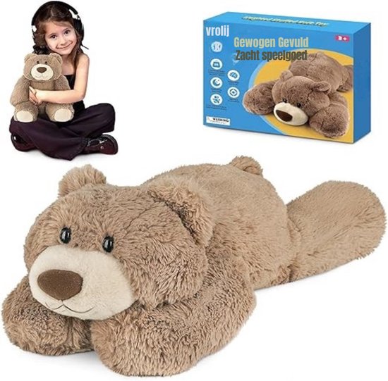 Thuys – Verzwaringsknuffel – Verzwaarde Knuffel – Volwassenen – 34 x 24 x 8cm – Bruin van Thuys