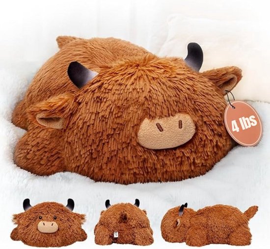 Thuys – Verzwaringsknuffel – Verzwaarde Knuffel – Volwassenen – 58 x 30 x 17cm – Bruin van Merkloos