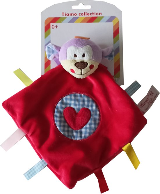 Tiamo knuffeldoekje - Jungle fever - 24 cm - Aap van T