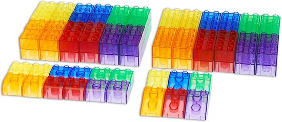 TickiT - Doorzichtig gekleurde moduleblokken (90 stuks) van Tickit
