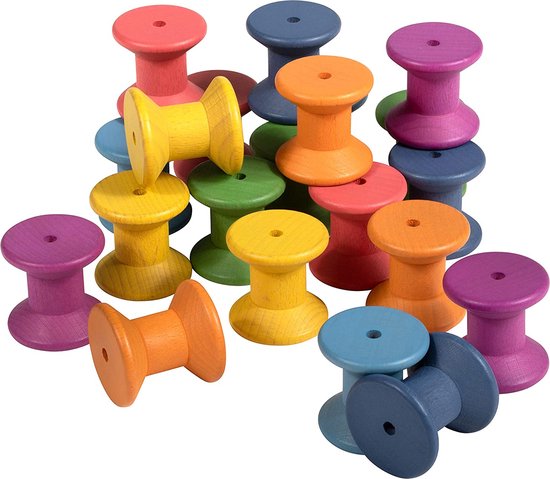 Tickit RAINBOW WOODEN SPOOLS van Tickit
