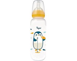 Tigex| babyfles | 330 ml | Pinguïn | 6m+ | geel | 6+ m