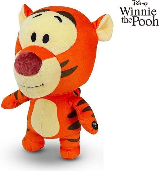 Tijgertje Knuffel 27cm - Met Geluid - Tigger Pluche Knuffel - Disney Winnie de Poeh van T