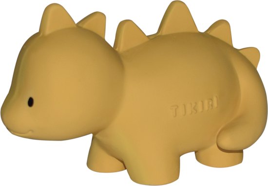 TIKIRI Mijn Eerste Dinosaurus - Stego - Natuurlijk Rubber - Met Belletje - 0 Jaar