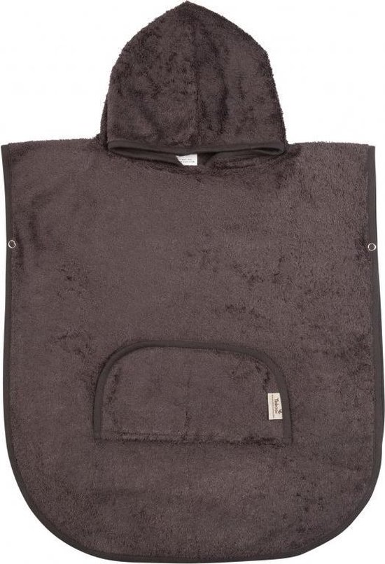 Timboo Poncho met ronde hals - 2-4 jaar - Graphit van T