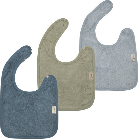 Timboo - Slab 26x38cm DUBBELLAGIG - set van 3 - The cuddly softness of bamboo - Marin / Whisper Green / Moon Blue van T