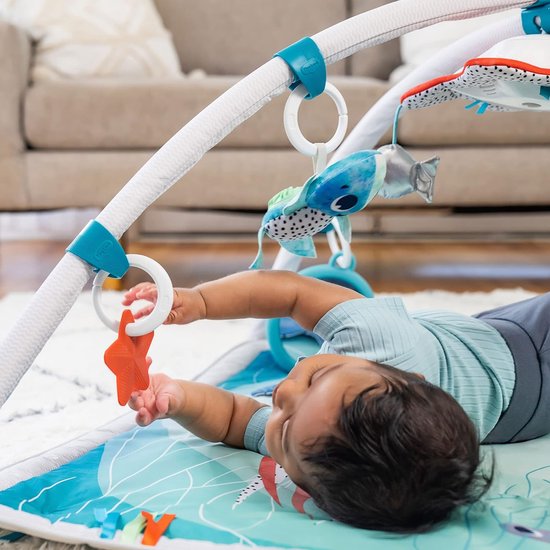 Tiny Love Treasure the Ocean 2-in-1 Gymini met Muziekmobiel, Speelmat met Lichtjes, Speelkleed, Speelmat, 0 m+ van Tiny Love