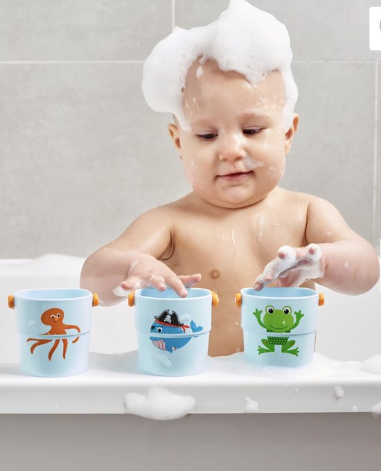 Tiny to Tods Baby Badset - Emmertjes - Zeefjes - Stapelbaar van Merkloos