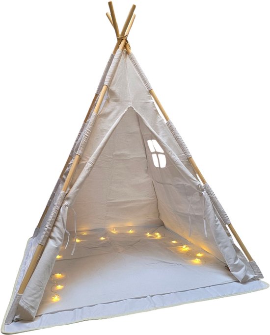 Tipi Tent Kinderen - Hoogwaardig Katoen - Tipi Tent - Speeltent - Wigwam - Tipi - Speeltent Jongens - Speeltent Meisjes