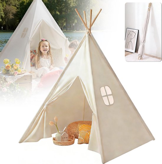 Tipi-Tent Voor Kinderen - Opvouwbare Speeltent Voor Binnen En Buiten - Opvouwbare Speeltent - Peuter Tipi Speeltent