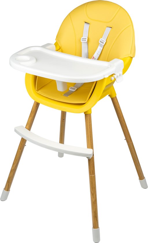 Tissy Kinder eetstoel Ego Geel - Baby eetstoe - Kinderstoel - Baby stoel van T