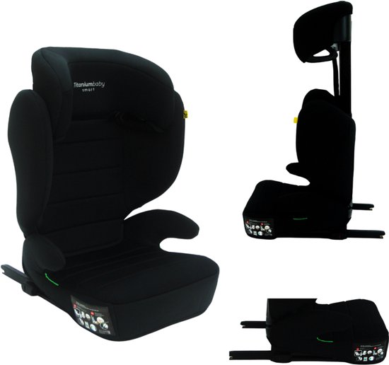 Titanium Baby Smart Lucky I-Size Autostoel Isofix 100-150 cm – Verstelbare Hoofdsteun – Zitverhoger Functie – Groep 2/3 van Merkloos