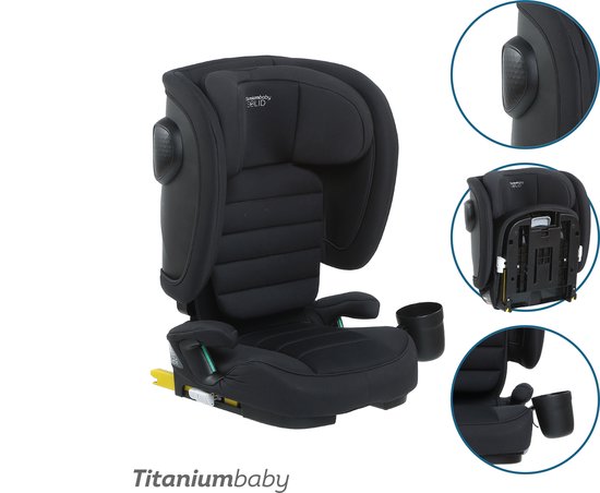 Titaniumbaby Autostoel Solid Liam Black 100-150 cm ISOFIX van Merkloos