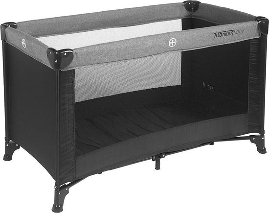 Titaniumbaby Campingbed 60 X 120 - Zwart / Melange van T