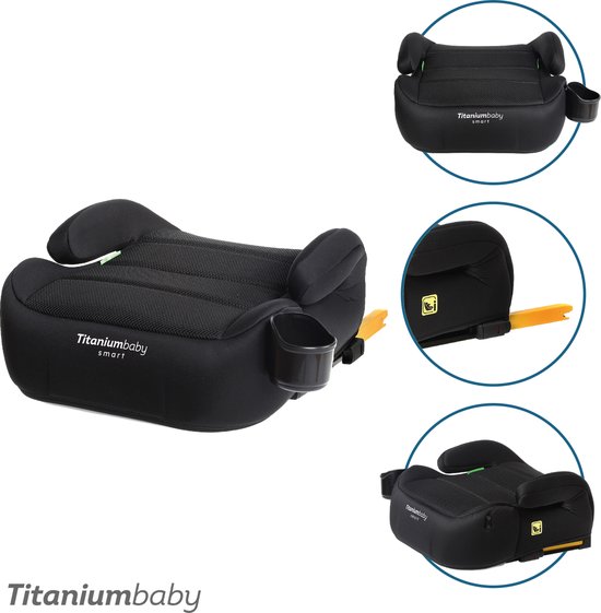 Titaniumbaby Tano i-Size - Zitverhoger - ISOFIX *nu met verstelbare isofix* - Autostoel Booster - 22-36 kg, 125-150 cm. van Merkloos