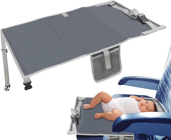 Toddler Travel Bed - Foldable Airplane Baby Hammock, Lightweight Adjustable Travel Hammock Chair Extender, Comfortable Flight Supplies for Resting, Sleeping and Playing