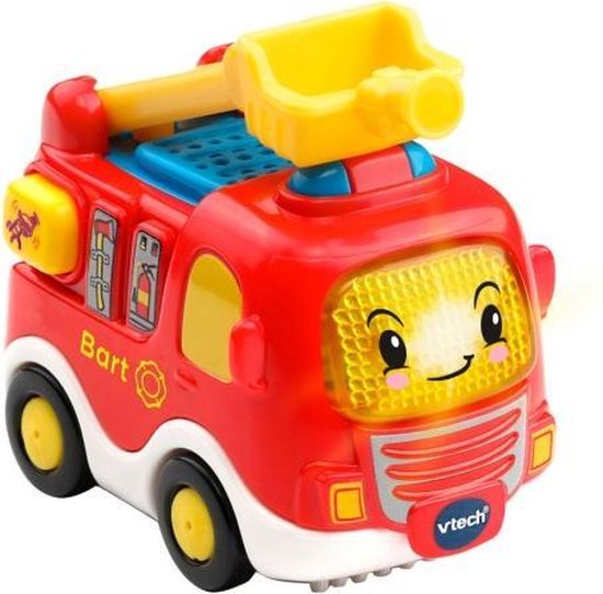 Toet Toet auto - Bart brandweer 13 cm rood van Vtech