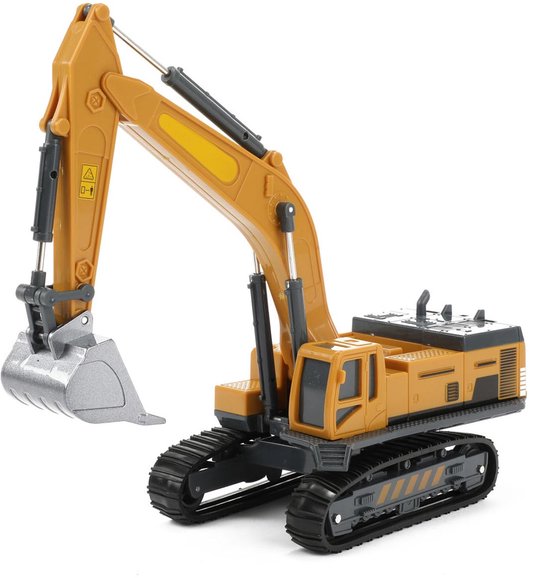 Toi-toys Graafmachine Metal Junior 1:55 Staal Geel/zwart