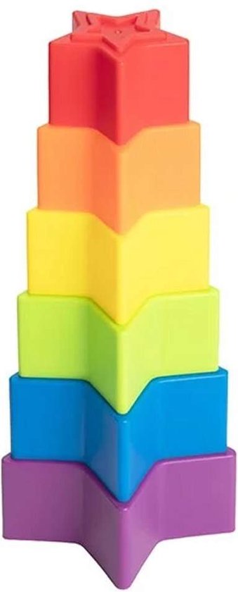toi-toys - Little Stars - Stapeltoren sterren - 6 stukjes van Toi-Toys