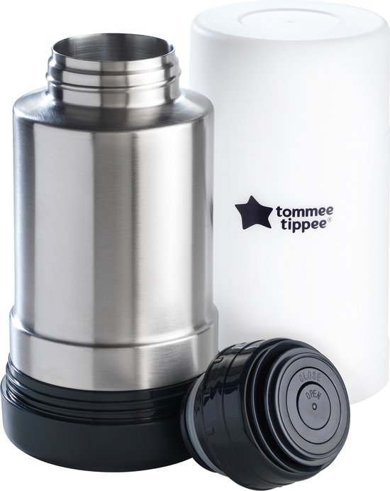Tommee Tippee Closer to Nature - draagbare flessen en voedselverwarmer - ideaal voor op reis - thermisch geïsoleerd - roestvrij staal met lekvrij deksel van TOM.