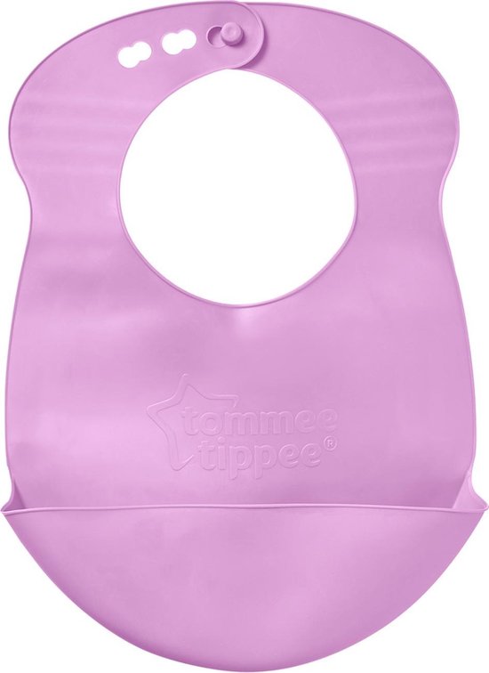 Tommee Tippee Explora Slab Roll'n go Bib diverse kleuren-fuchsia van TOM